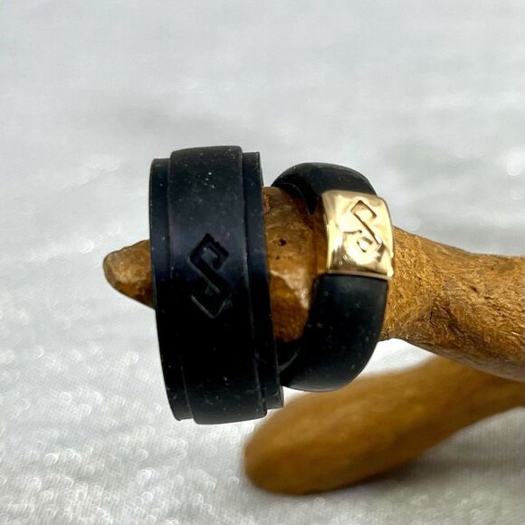 RINFIT Silicone Rings for Couple Soft & Comfortable Wedding Bands W7/M10 - Picture 2 of 9